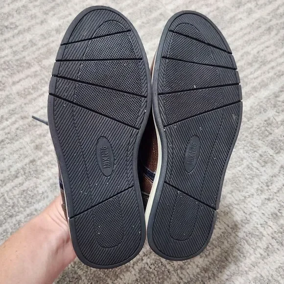 Mix No. 6 boy's youth Cole oxford dress shoes brown blue size 1 - Picture 10 of 10